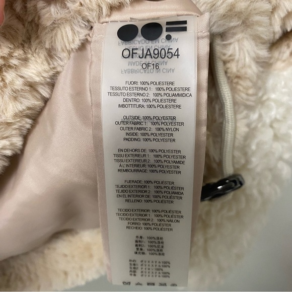 OOF Wear Faux Fur Zip Up Heavy Oversized Jacket Size 38 / XS - Picture 8 of 11